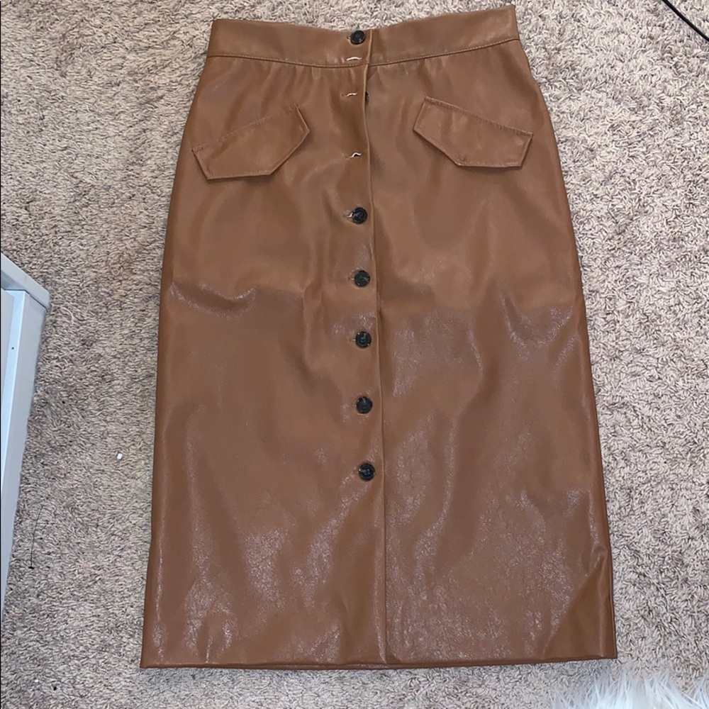 Faux leather skirt new